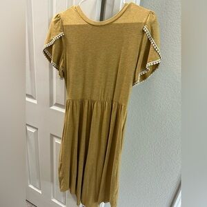 Cotton dress light mustard